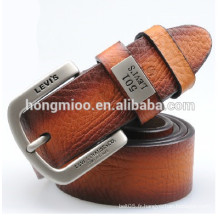 Ceinture de loisirs pour hommes de cowboy de luxe en cuir véritable ceinture de courroie de cadeau de copain de cadeau de jeune garçon fait votre propre logo